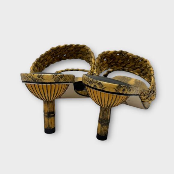 Cult Gaia Women's Kal Kitten Heel Slip On Sandals Size 37.5 NEW - Picture 10 of 11